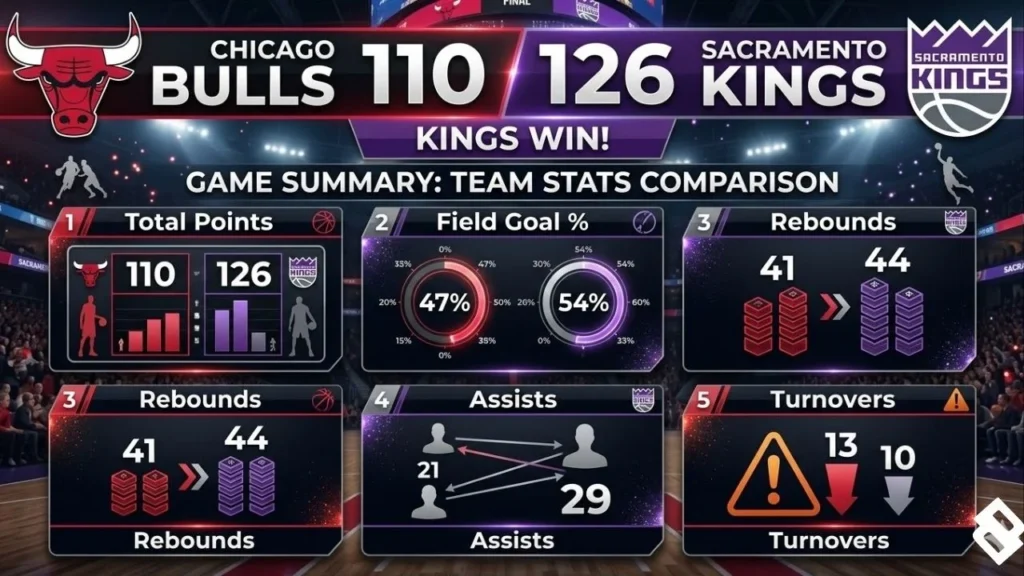 Chicago Bulls vs Sacramento Kings Match Player Stats