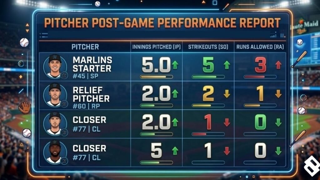 Houston Astros vs Miami Marlins Match Player Stats