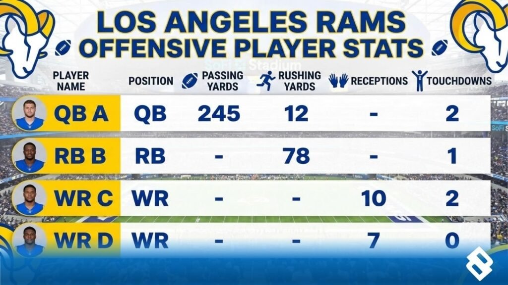 Los Angeles Rams vs Cleveland Browns Match Player Stats