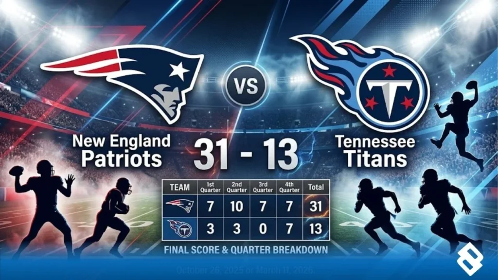 New England Patriots vs Tennessee Titans Match Player Stats